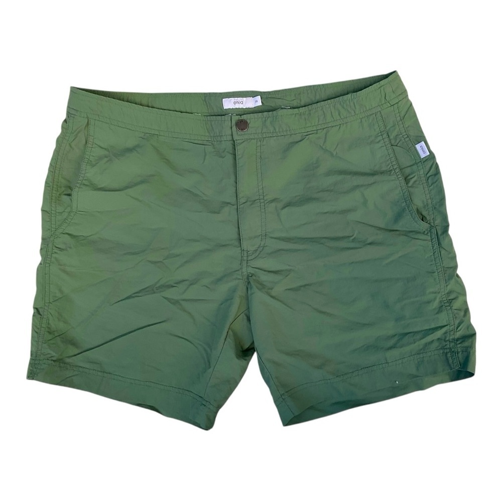 🐊 Onia Men’s Calder Swim Trunks Green Size 38 | 5” Inseam